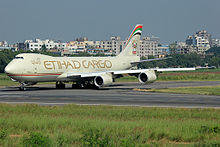 Etihad Cargo Boeing 747-8F .