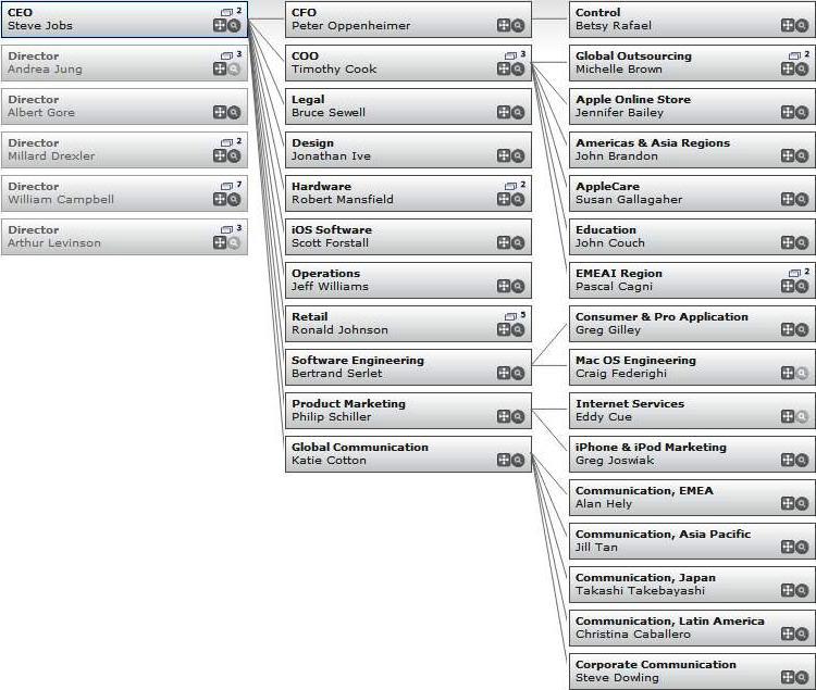 Organizational Structure of Apple Inc