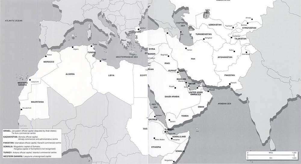 The MENA region.