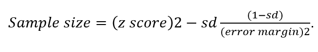 Sample Size formula.