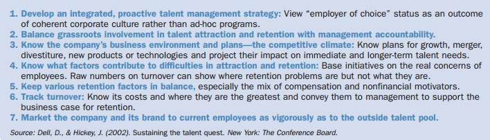 Seven keys to effective talent management