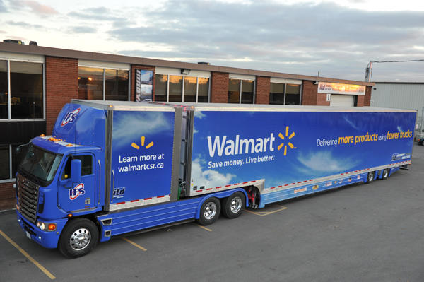 Wal-Mart’s distribution truck.