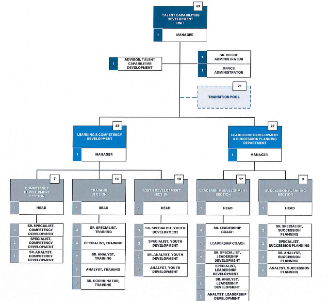 The Human Capital Department after transformations.