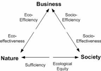 The six criteria for corporate sustainability.