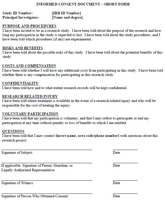 Informed Consent Letter