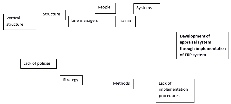 Diagrammatic representation of the results of the action plan