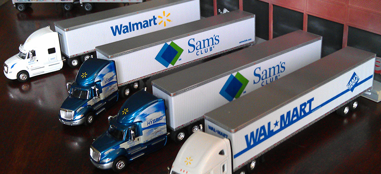 Walmart trucks.