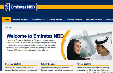 Emirates NBD Bank’s website.