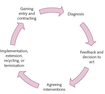 Organizational development consulting cycle.