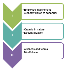 Characteristics of new organizational structures.