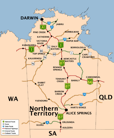 Roads of Northern Territory