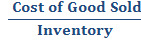 Inventory Turnover Ratio