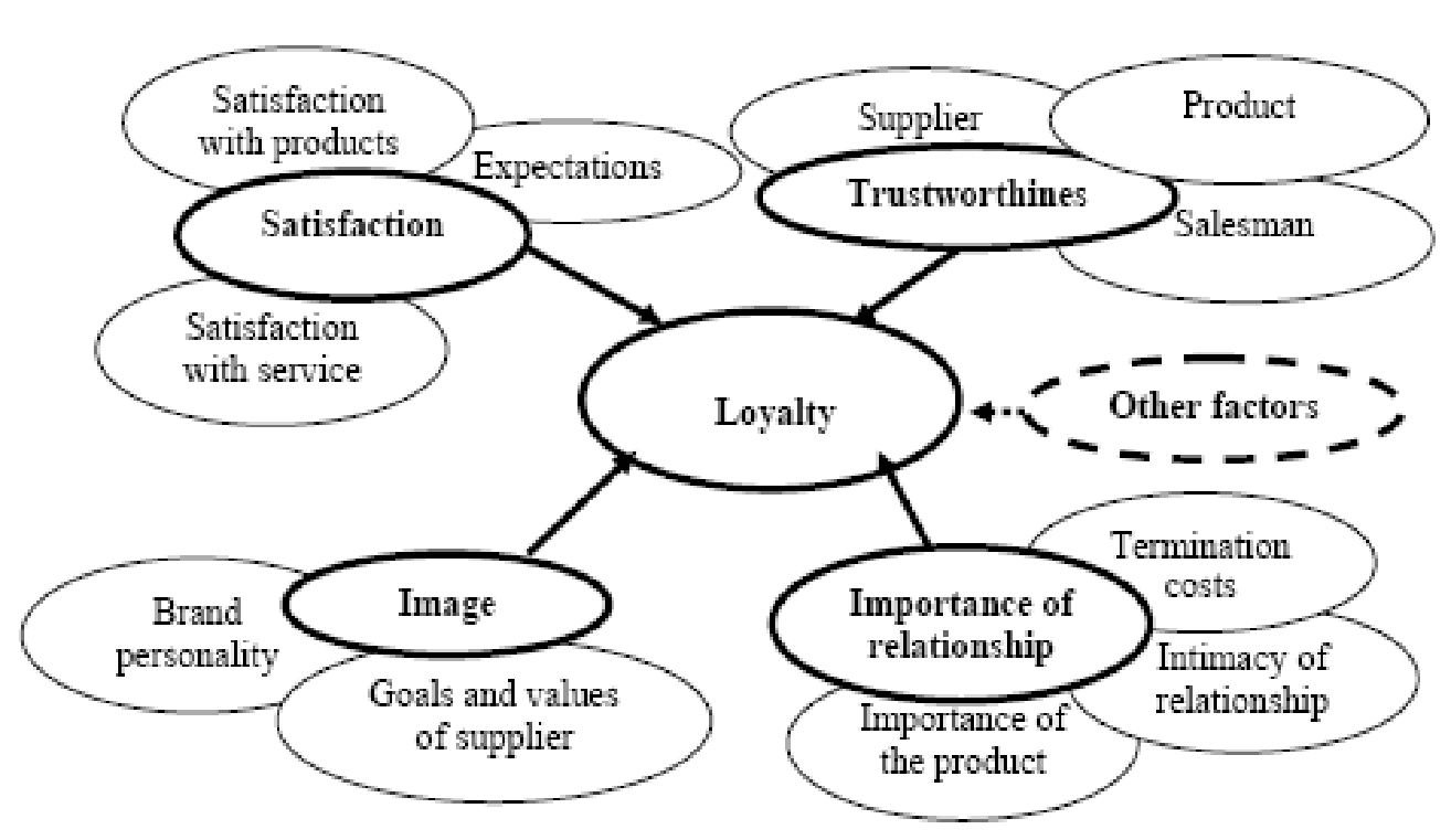 Five features affecting loyalty.