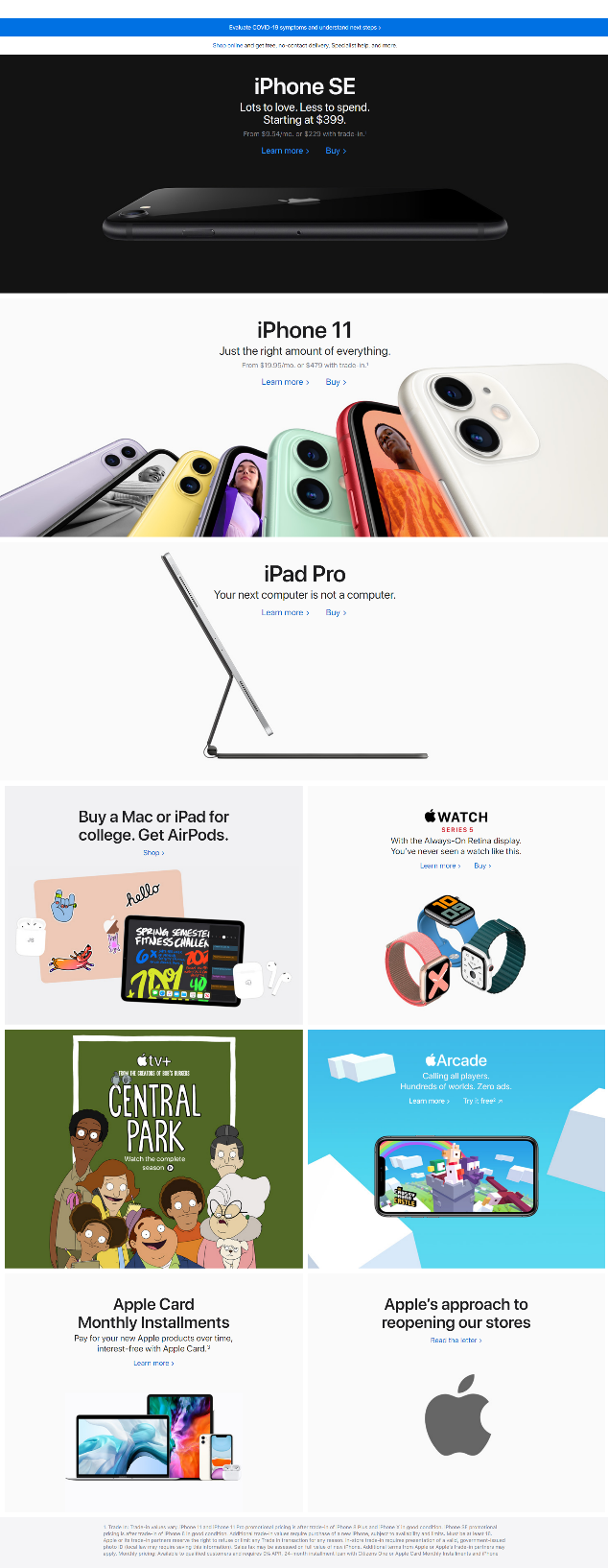 Apple’s homepage