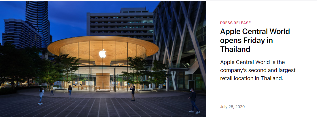 Press release dated July 28, 2020, in Apple’s Newsroom