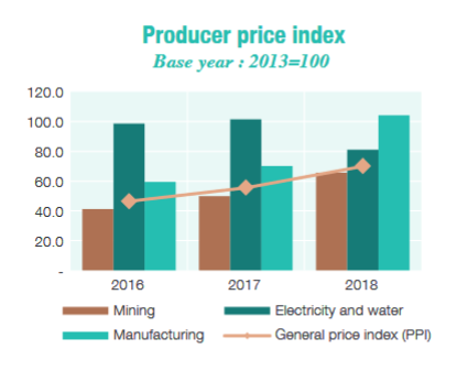 Economic activities of industries according to Producer Price Index