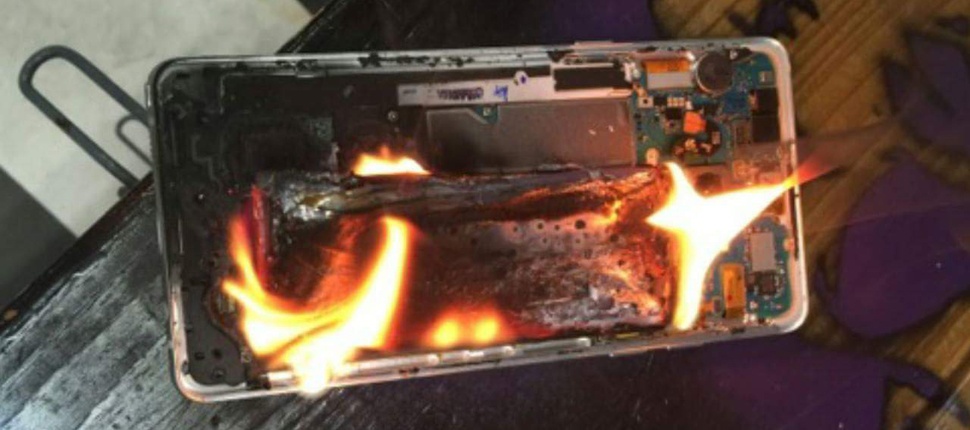 Galaxy Note 7 on Flames