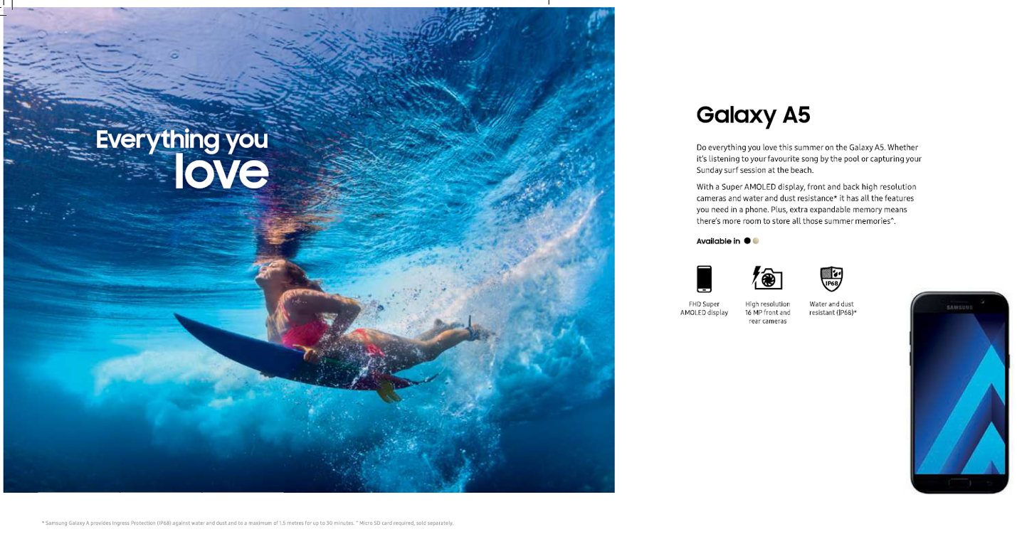 Samsung’s Marketing Campaign in Australia Emphasizing Water-Resistance