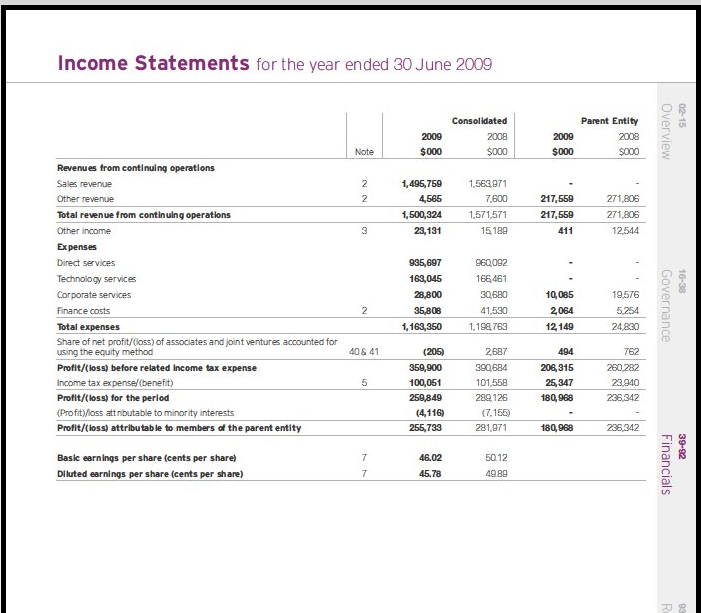 Income Statements