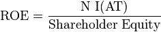Return on equity (ROE)