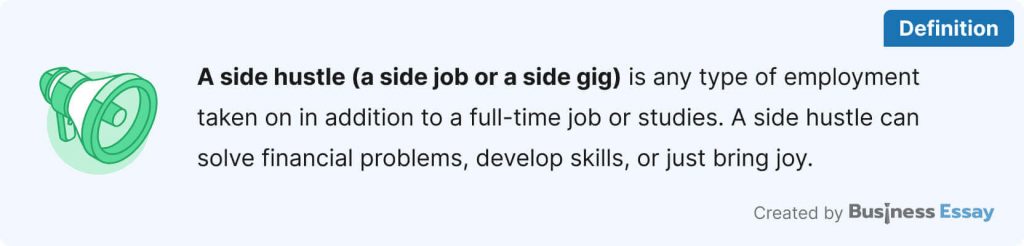 Side hustle definition.