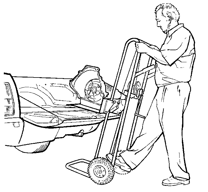 An illustration of who to move equipments in the workshop using a carrier in order to avoid injuries.