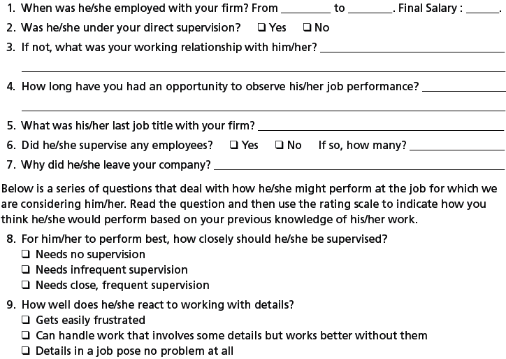 Appendix 3: Review and confirmatory questions addressed through telephone to identified referees by applicants for the administrative assistant’s job opening