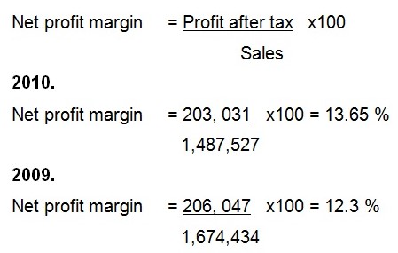 Net profit margin