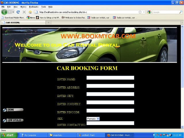 Photos of car rental system