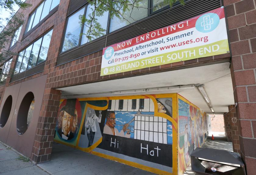 The Harriet Tubman House is seen on September 19, 2019 in Boston, Massachusetts