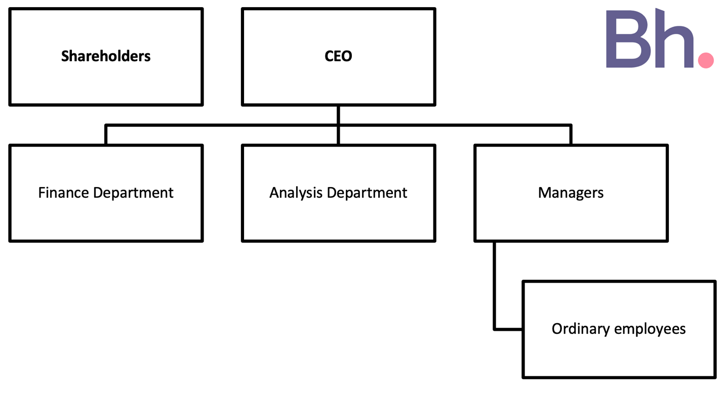 The Current Organizational Chart Shows a Strict Hierarchy of Authority Within the Company