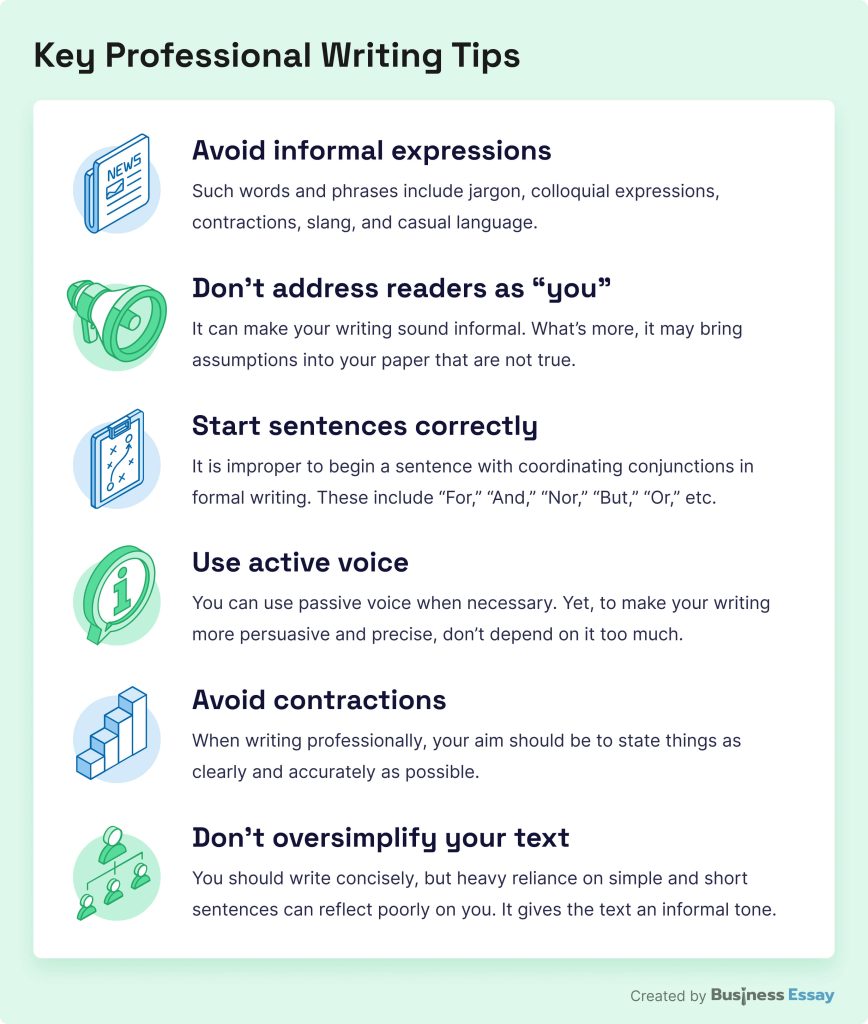 Key professional writing tips.