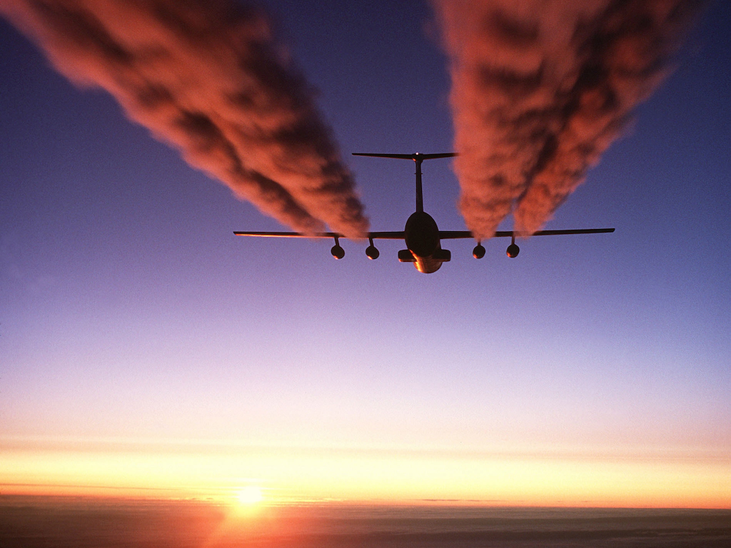 Emissions from a jumbo jet