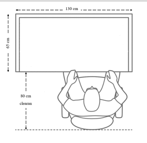 Workstation size in (cm)